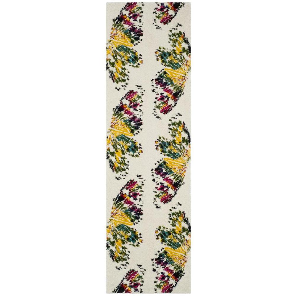 FIESTA SHAG, CREAM / MULTI, 2'-3" X 8', Area Rug, FSG368A-28