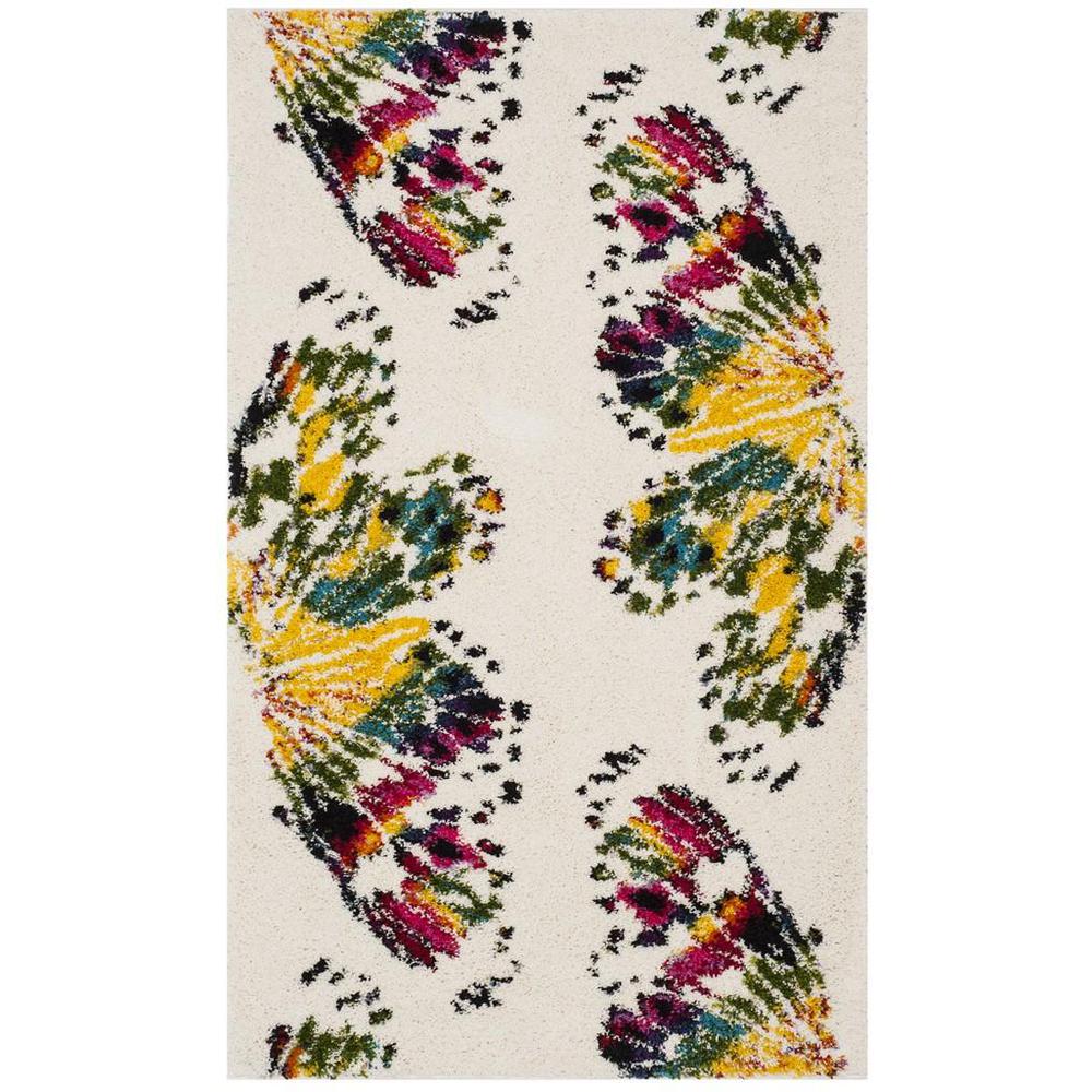 FIESTA SHAG, CREAM / MULTI, 3' X 5', Area Rug, FSG368A-3