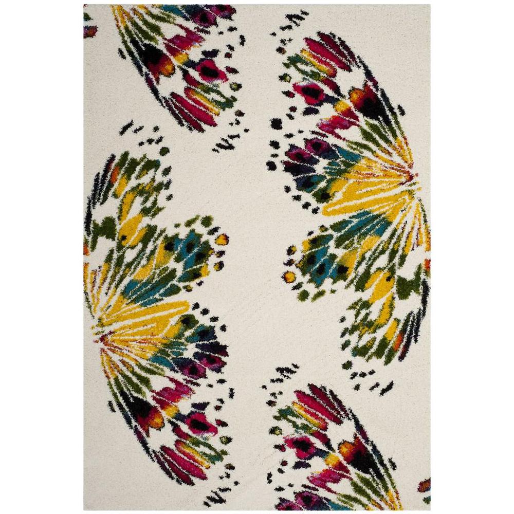 FIESTA SHAG, CREAM / MULTI, 4' X 6', Area Rug, FSG368A-4