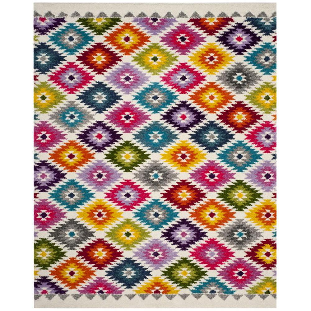 FIESTA SHAG, CREAM / MULTI, 8' X 10', Area Rug, FSG374A-8