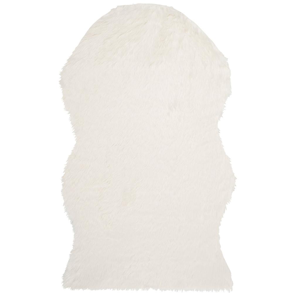 FAUX SHEEP SKIN, IVORY, 3' X 5', Area Rug, FSS115A-3