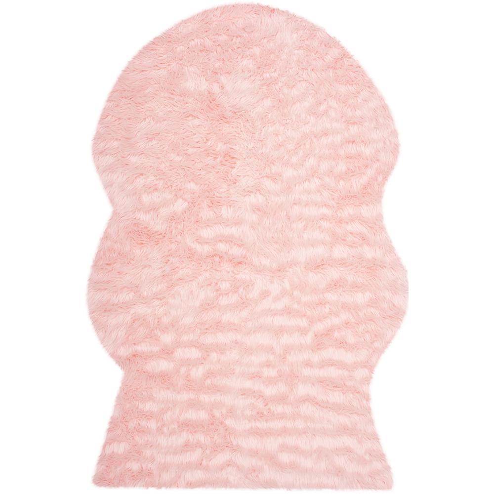 FAUX SHEEP SKIN, PINK, 4' X 6', Area Rug