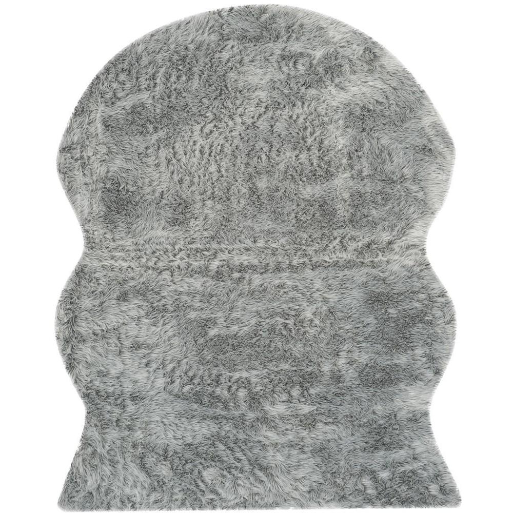 FAUX SHEEP SKIN, LIGHT GREY, 8' X 10', Area Rug