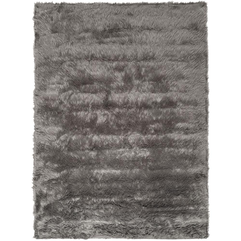 FAUX SHEEP SKIN, GREY, 5' X 8', Area Rug, FSS235D-5
