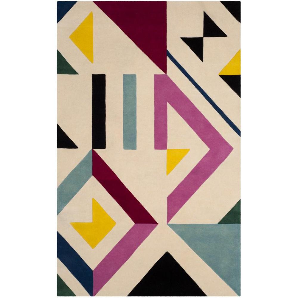 FIFTH AVENUE, IVORY / MULTI, 5' X 8', Area Rug, FTV114A-5