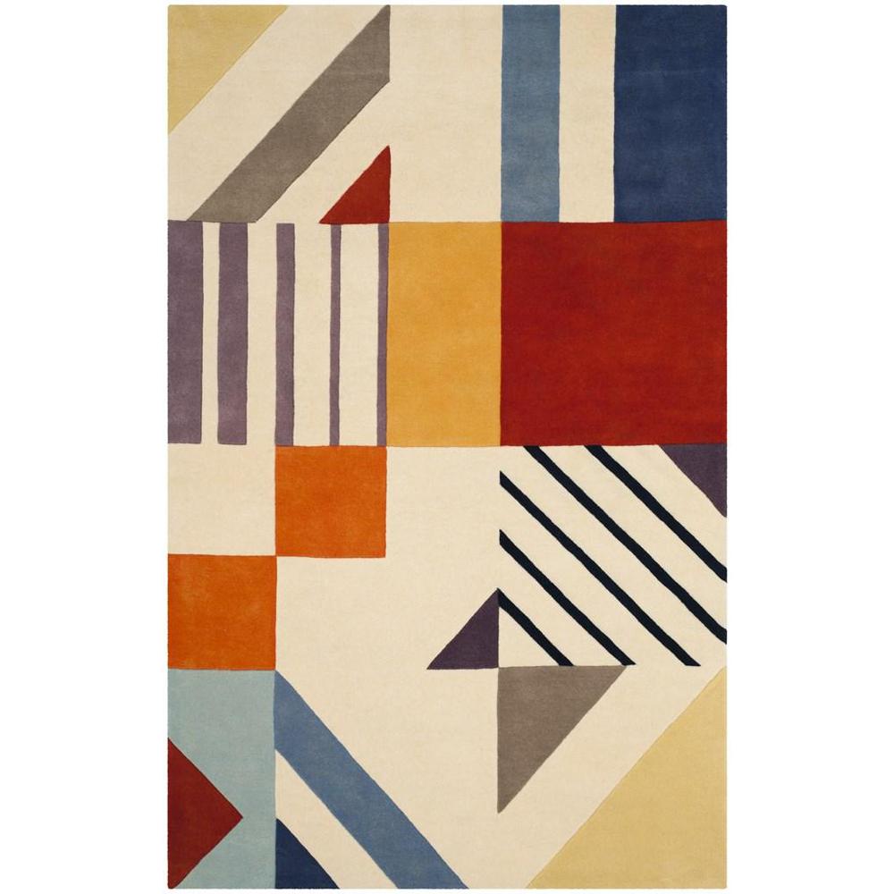 FIFTH AVENUE, IVORY / MULTI, 5' X 8', Area Rug, FTV120A-5