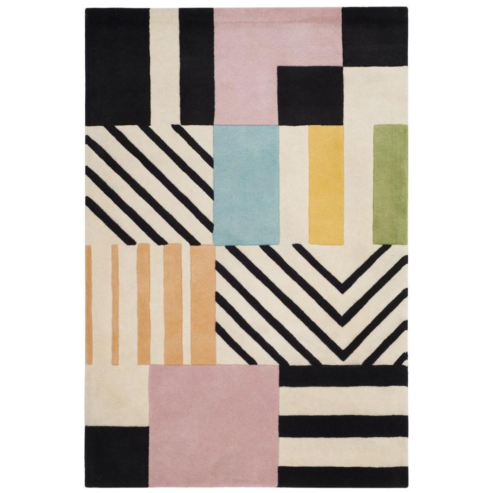 FIFTH AVENUE, IVORY / BLACK, 4' X 6', Area Rug