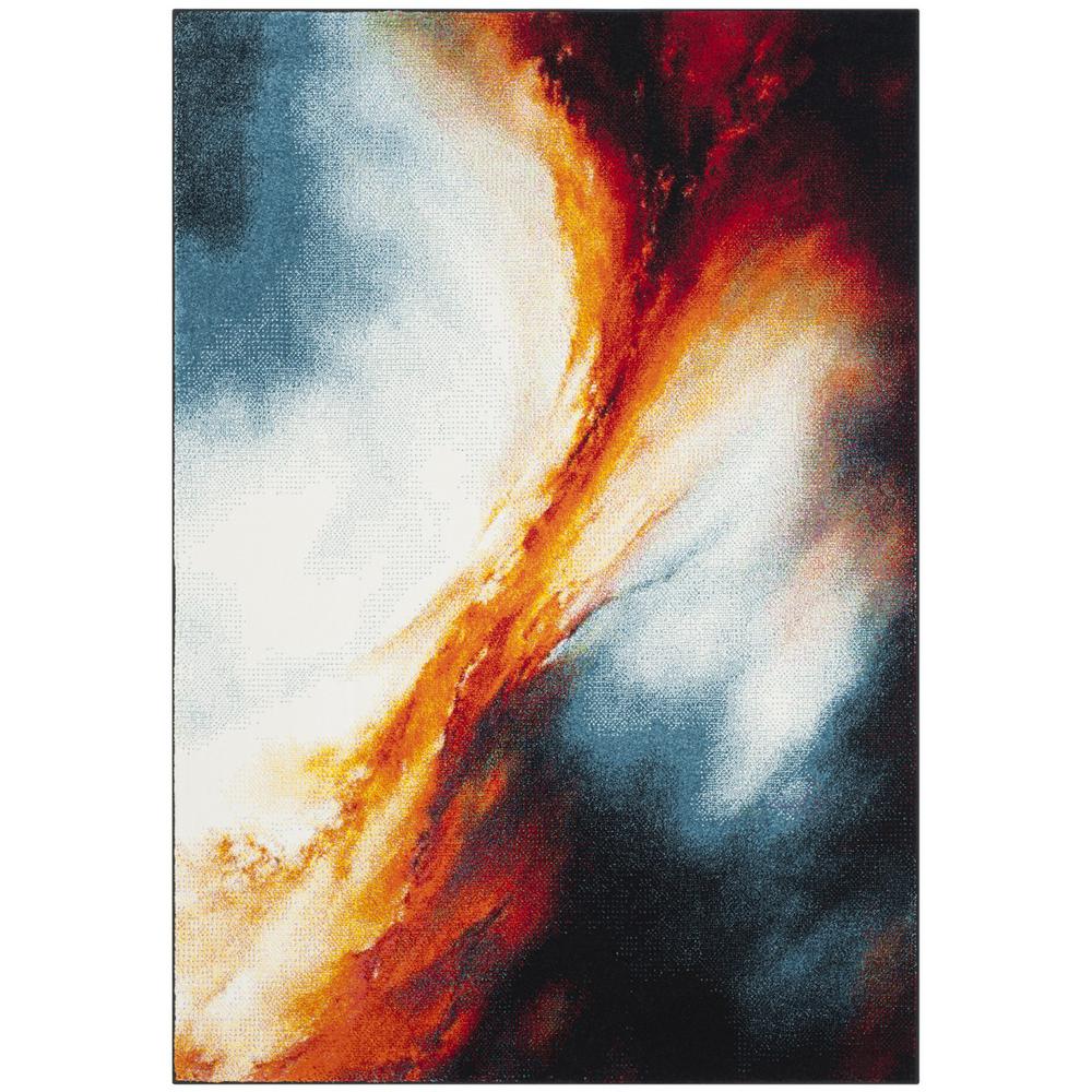 GALAXY, ORANGE / MULTI, 4' X 6', Area Rug, GAL112D-4
