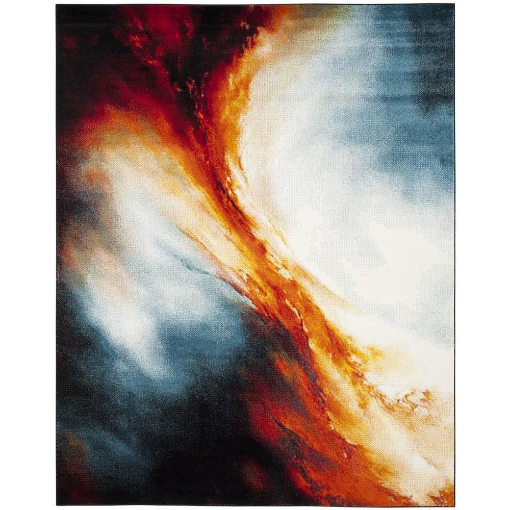 GALAXY, ORANGE / MULTI, 8' X 10', Area Rug, GAL112D-8