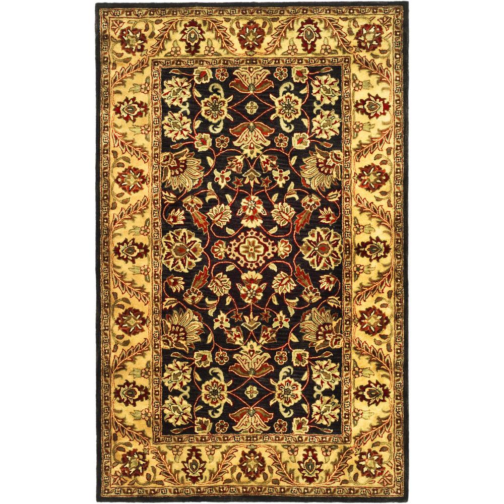 GOLDEN JAIPUR, BLACK / GOLD, 5'-0" X 8'-0", Area Rug