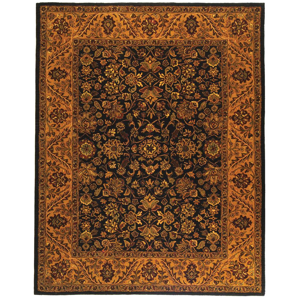 GOLDEN JAIPUR, BLACK / GOLD, 7'-6" X 9'-6", Area Rug
