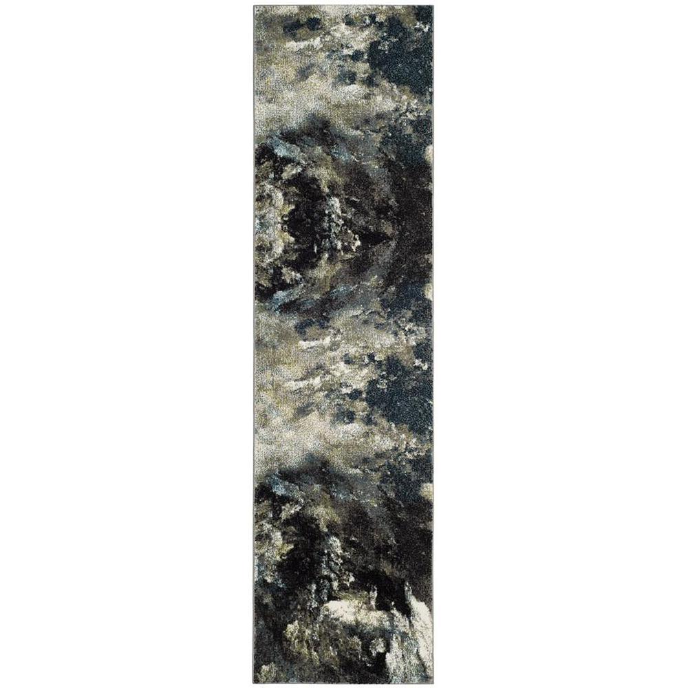 GLACIER, BLUE / MULTI, 2'-3" X 10', Area Rug, GLA123B-210