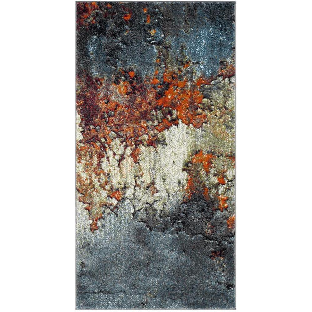 GLACIER, BLUE / MULTI, 2'-7" X 5', Area Rug, GLA125B-3