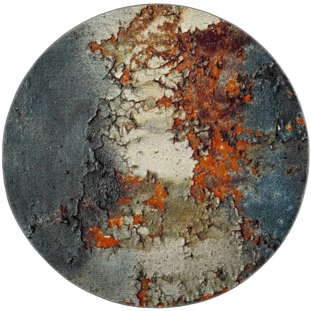 GLACIER, BLUE / MULTI, 5'-3" X 5'-3" Round, Area Rug, GLA125B-5R