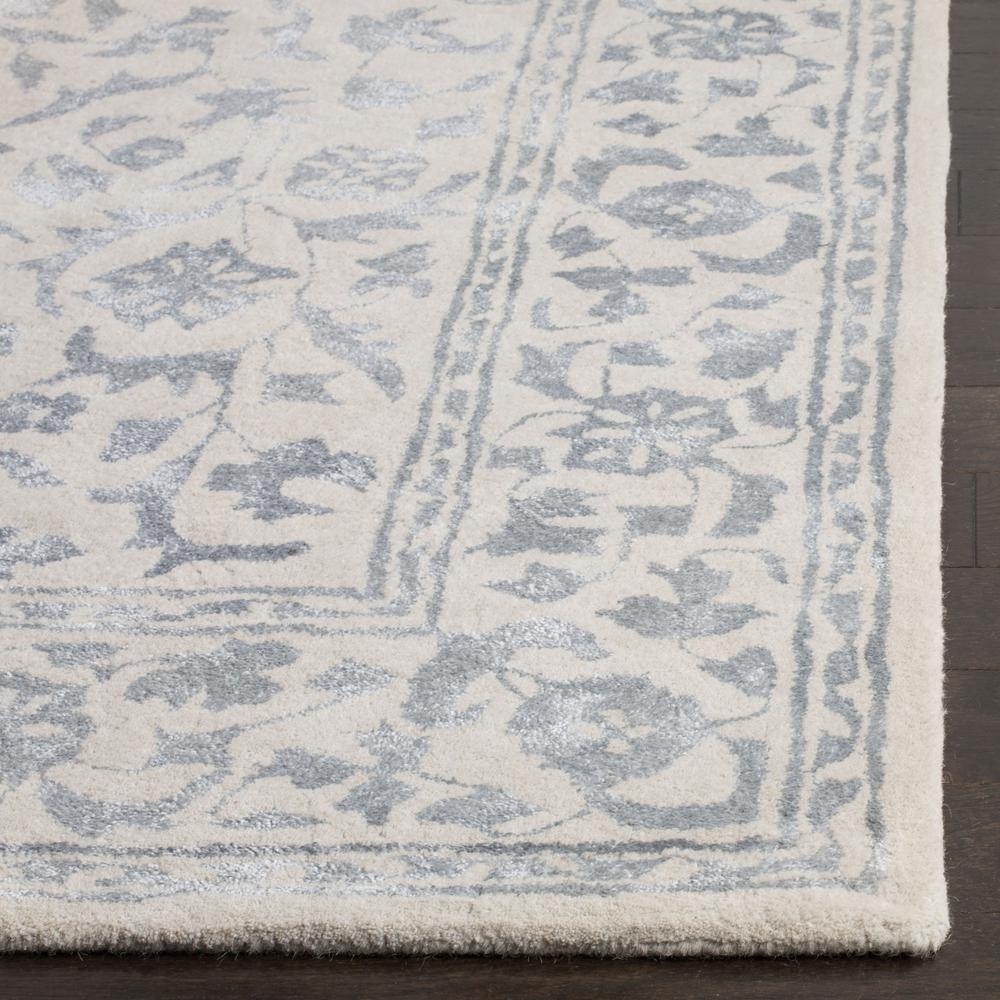 GLAMOUR, SILVER / IVORY, 5' X 8', Area Rug, GLM515A-5