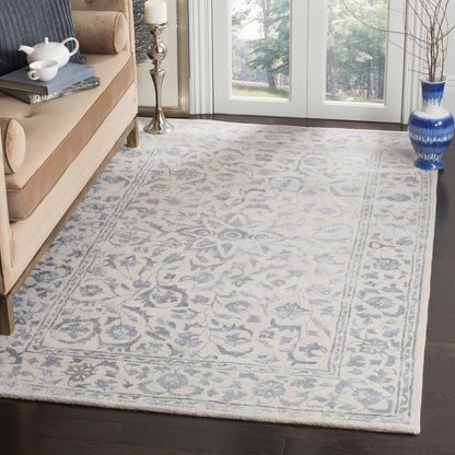 GLAMOUR, SILVER / IVORY, 5' X 8', Area Rug, GLM515A-5