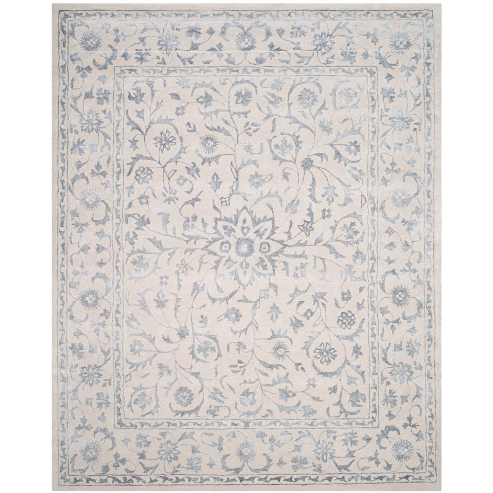 GLAMOUR, SILVER / IVORY, 8' X 10', Area Rug, GLM515A-8