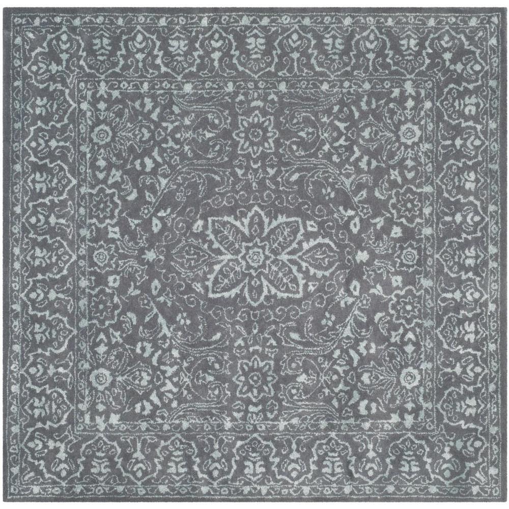 GLAMOUR, OPAL / GREY, 6' X 6' Square, Area Rug