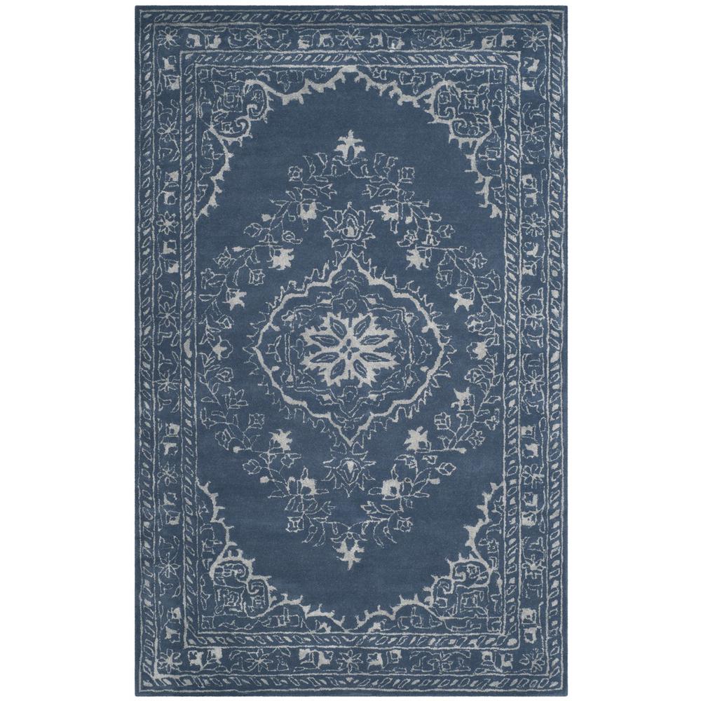 GLAMOUR, BLUE, 5' X 8', Area Rug