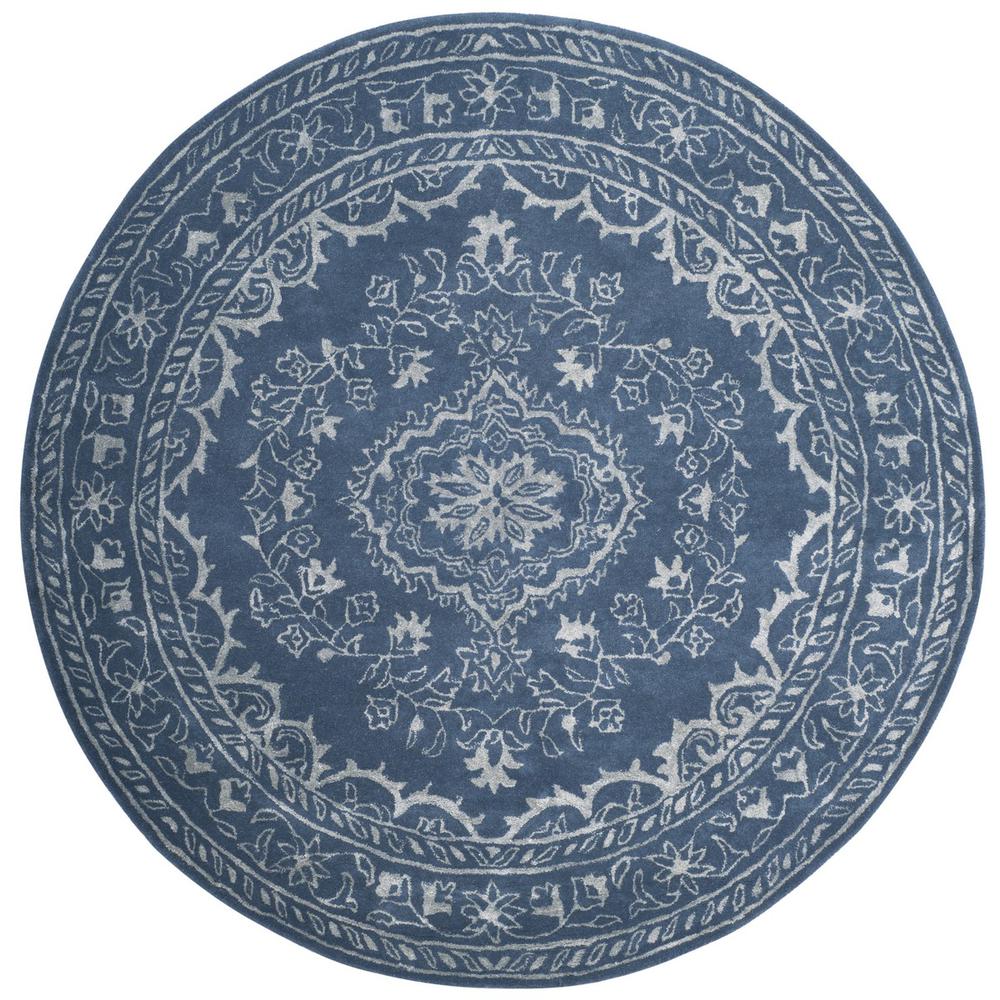 GLAMOUR, BLUE, 6' X 6' Round, Area Rug