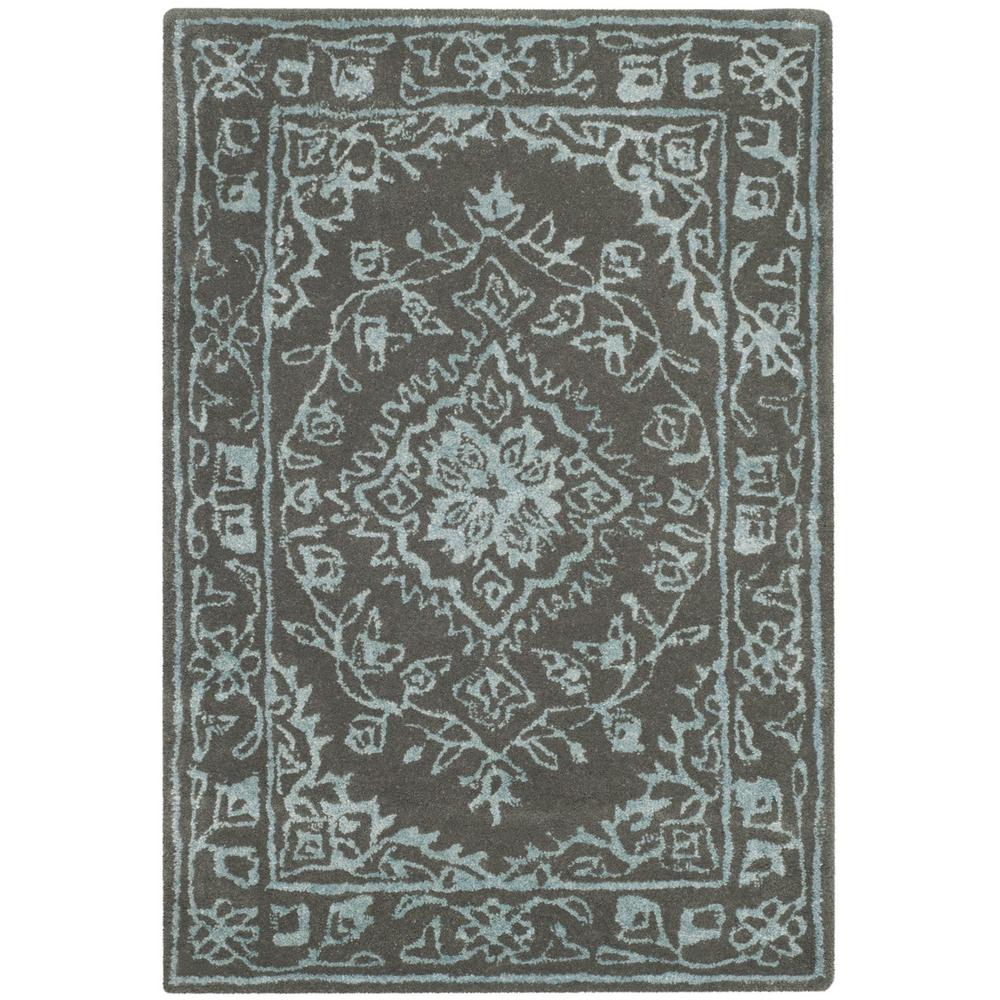 GLAMOUR, DARK GREY, 2' X 3', Area Rug