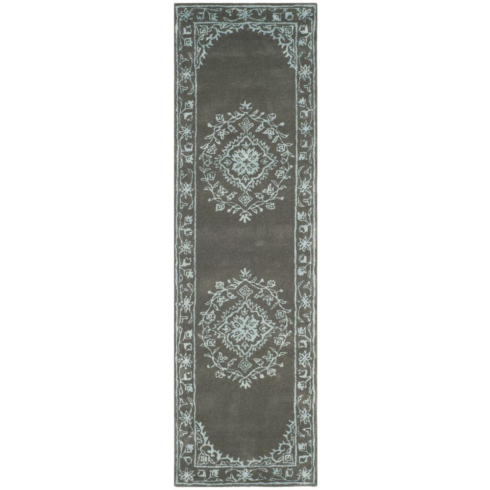 GLAMOUR, DARK GREY, 2'-3" X 8', Area Rug