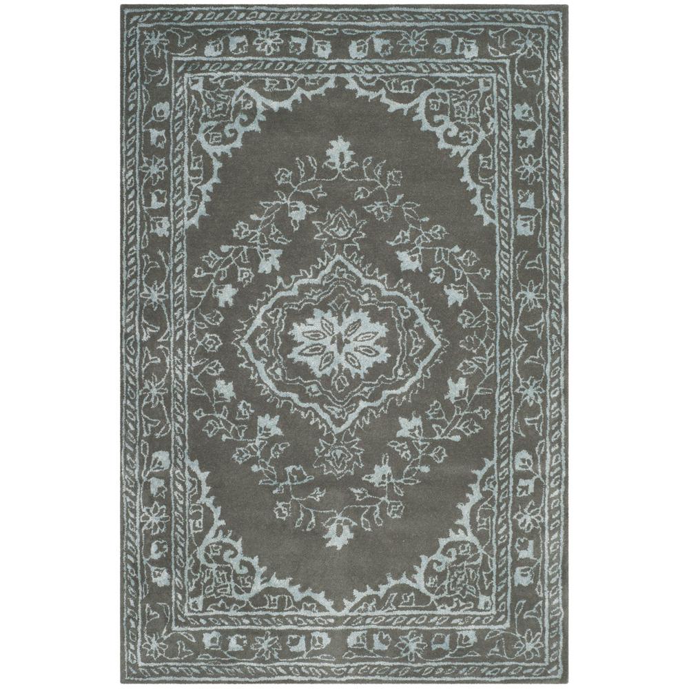 GLAMOUR, DARK GREY, 4' X 6', Area Rug