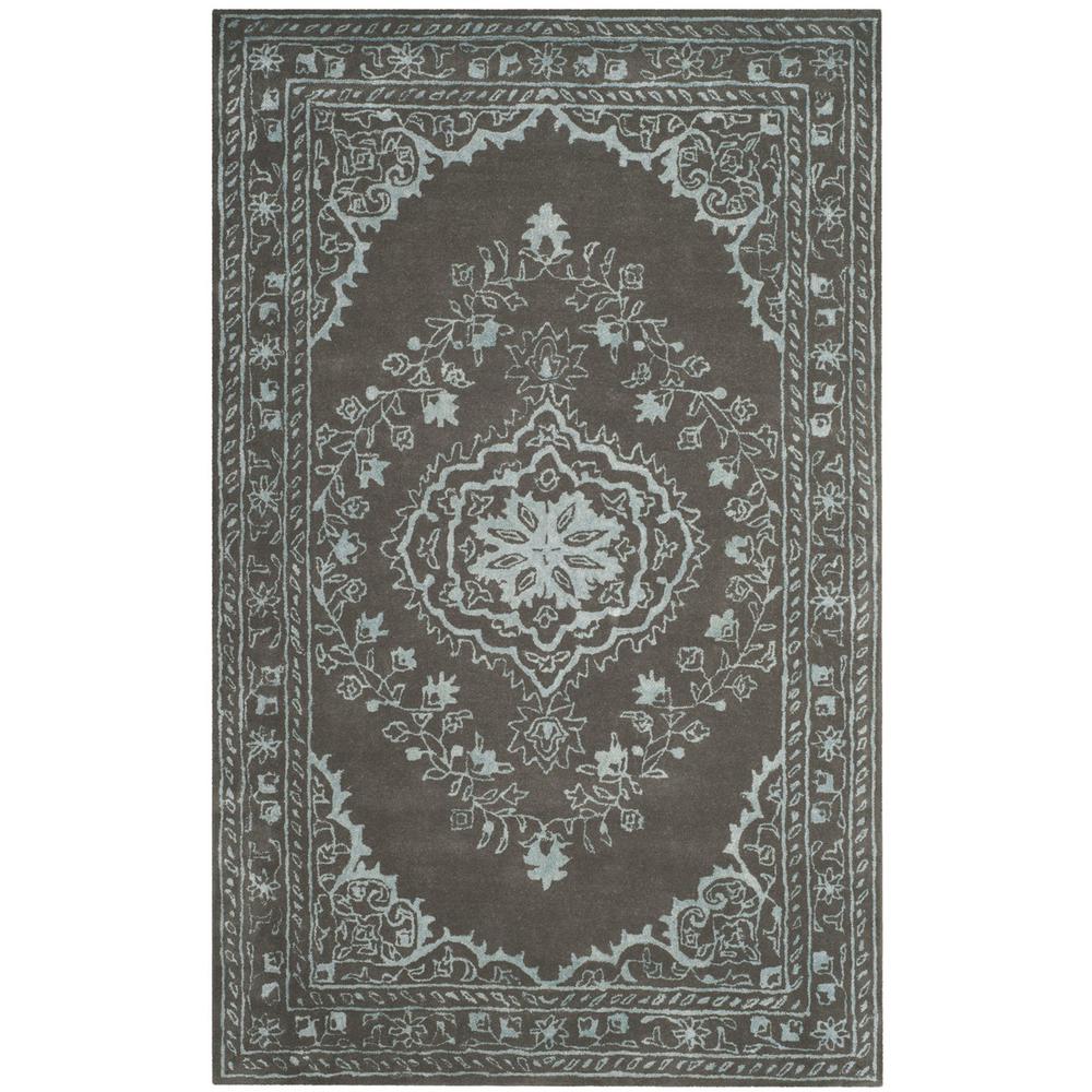 GLAMOUR, DARK GREY, 5' X 8', Area Rug
