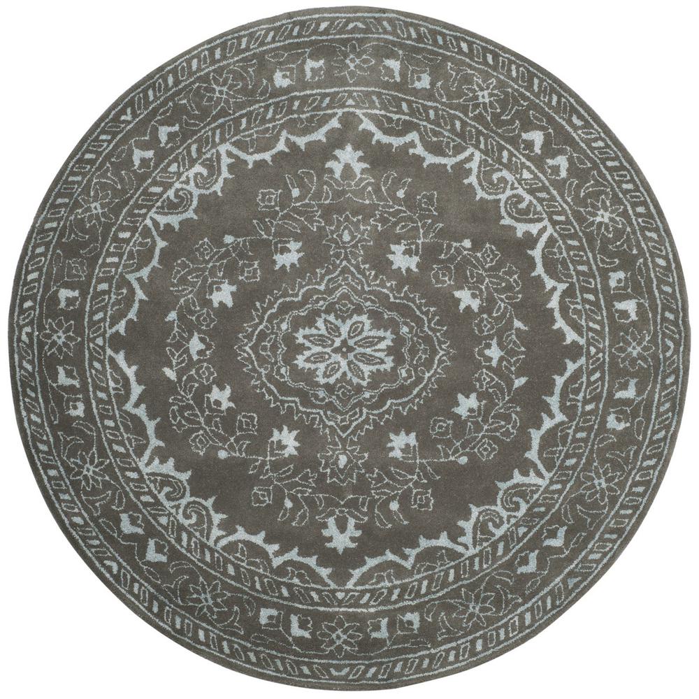 GLAMOUR, DARK GREY, 6' X 6' Round, Area Rug