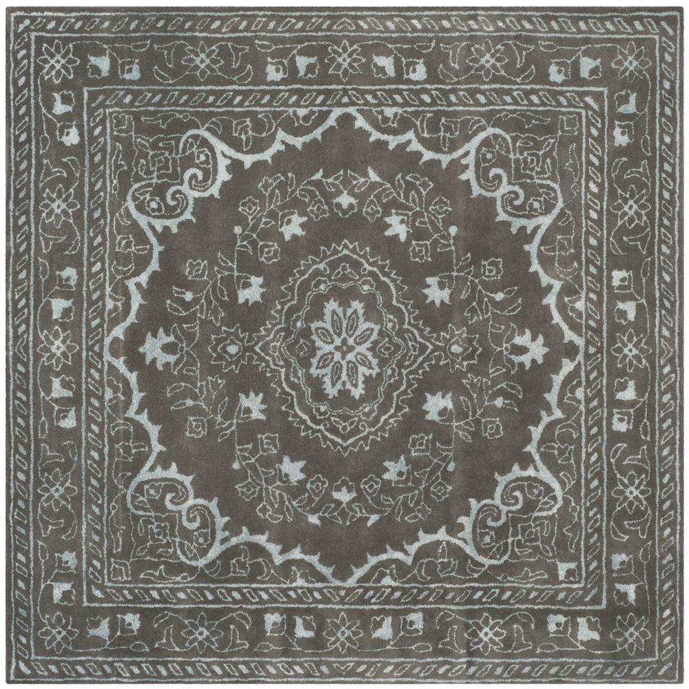 GLAMOUR, DARK GREY, 6' X 6' Square, Area Rug
