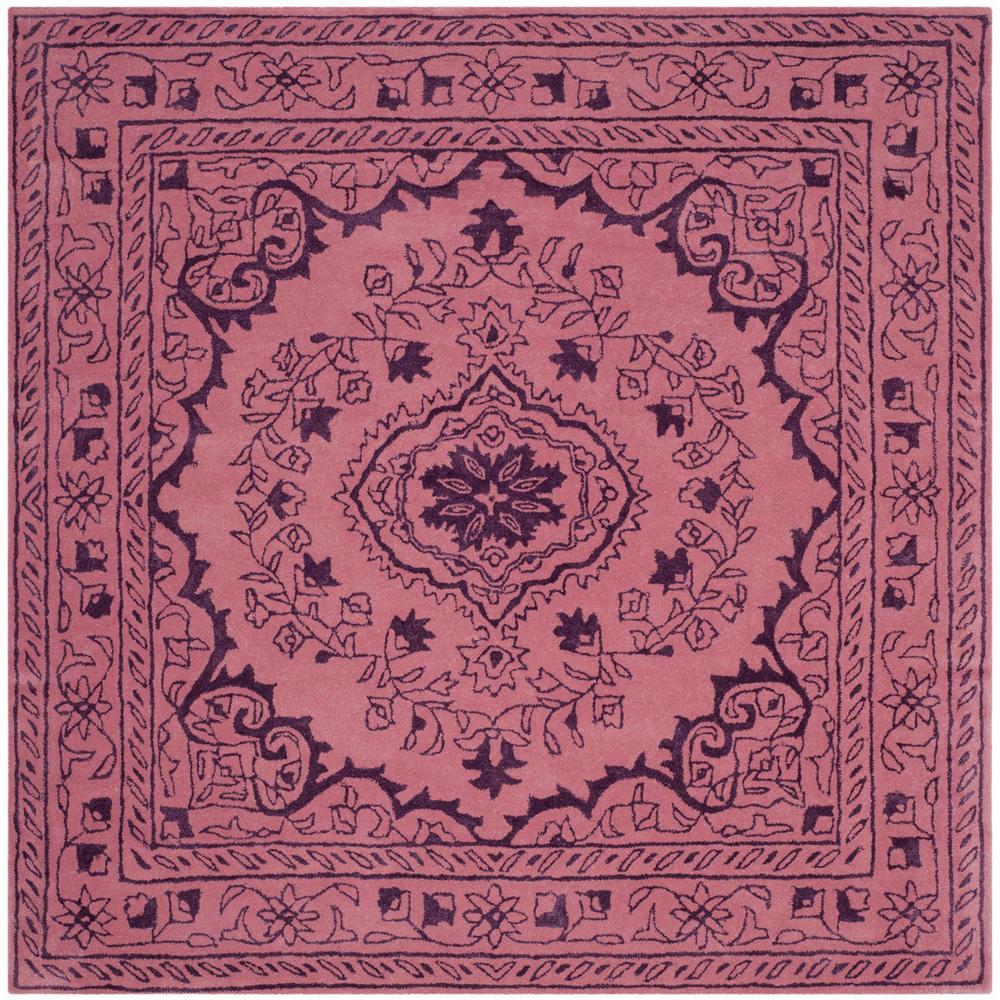 GLAMOUR, PINK, 6' X 6' Square, Area Rug