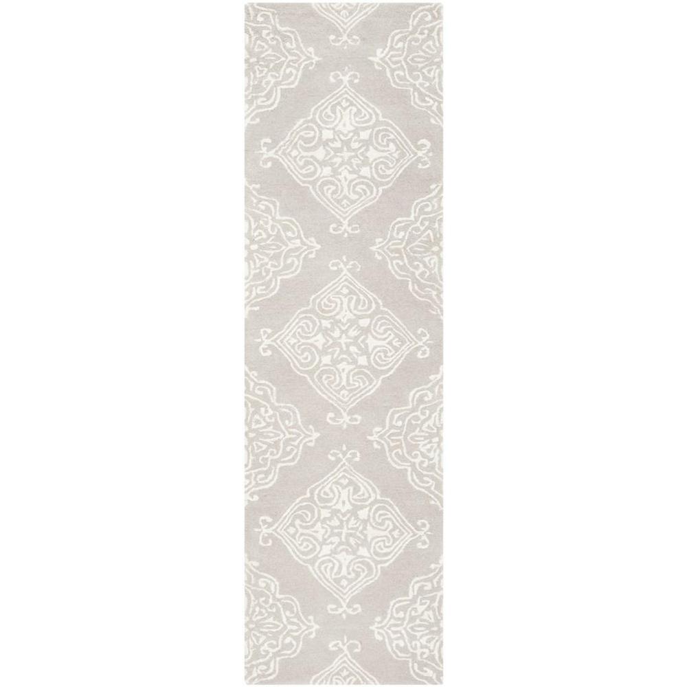 GLAMOUR, SILVER / IVORY, 2'-3" X 8', Area Rug, GLM568A-28