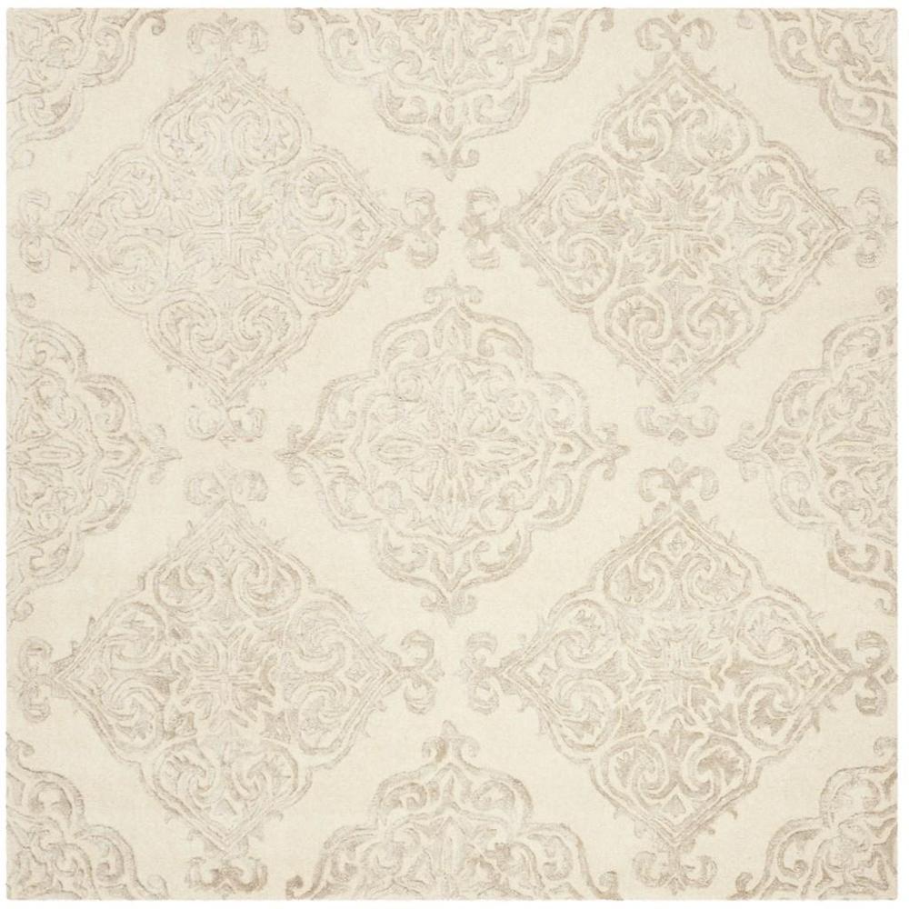 GLAMOUR, IVORY / BEIGE, 6' X 6' Square, Area Rug