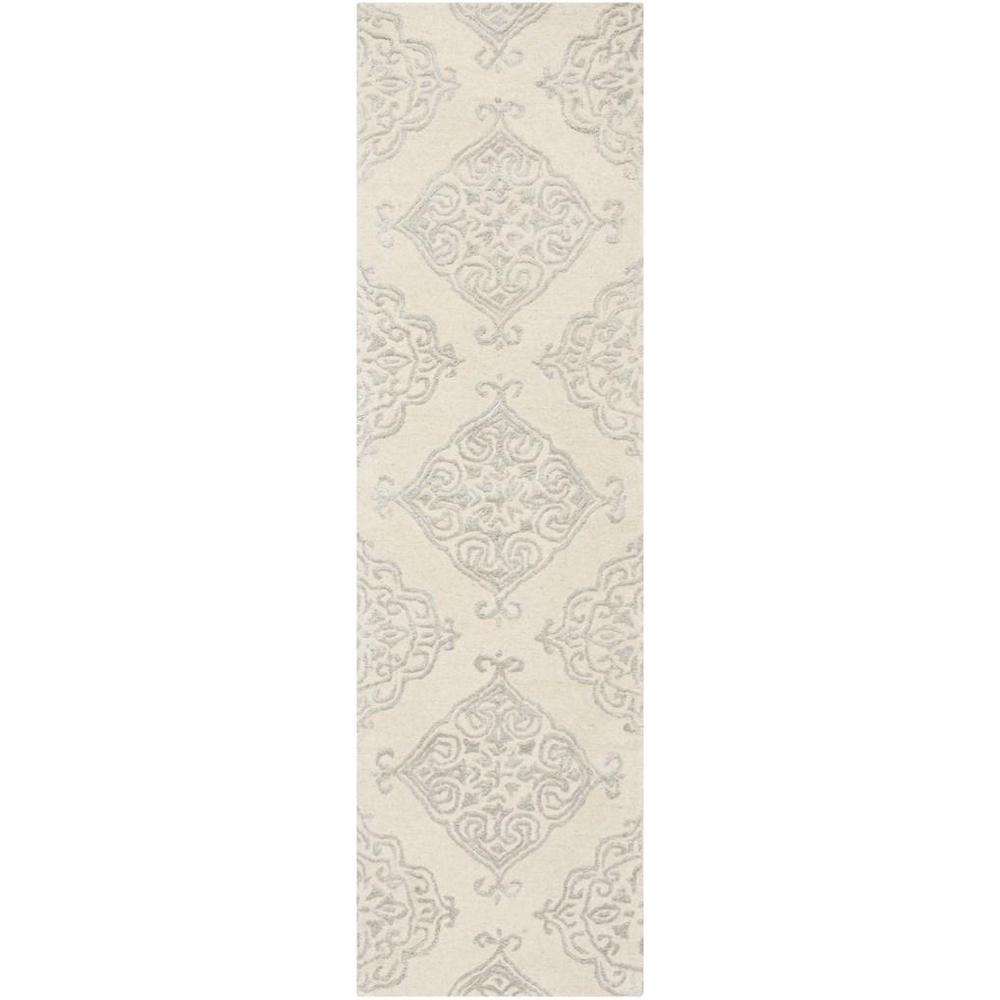 GLAMOUR, IVORY / SILVER, 2'-3" X 8', Area Rug