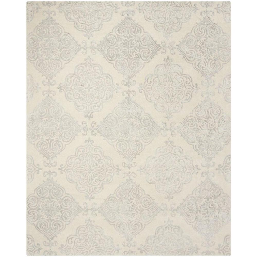GLAMOUR, IVORY / SILVER, 8' X 10', Area Rug