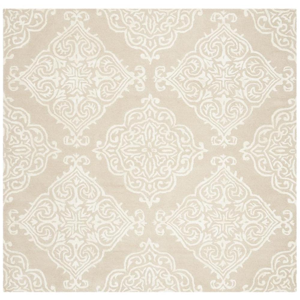 GLAMOUR, BEIGE / IVORY, 6' X 6' Square, Area Rug