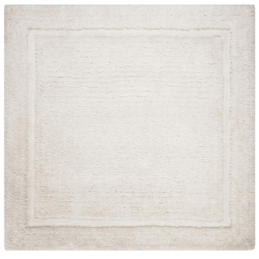 GLAMOUR SHAG, IVORY, 6' X 6' Square, Area Rug
