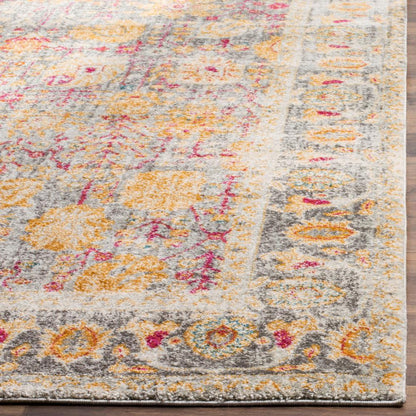 GRANADA, LIGHT GREY / MULTI, 5'-1" X 7'-6", Area Rug