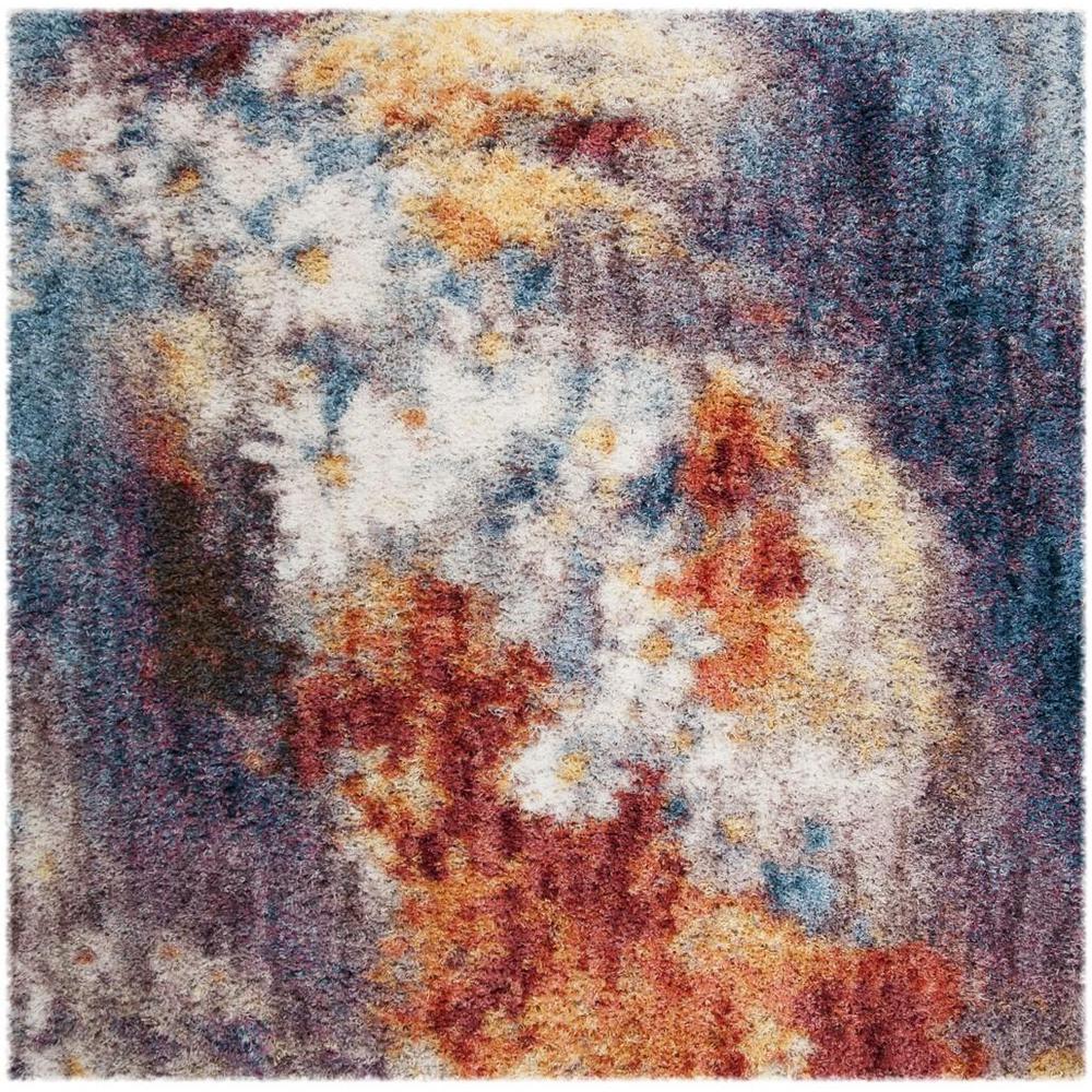 GYPSY, RUST / IVORY, 6'-7" X 6'-7" Square, Area Rug