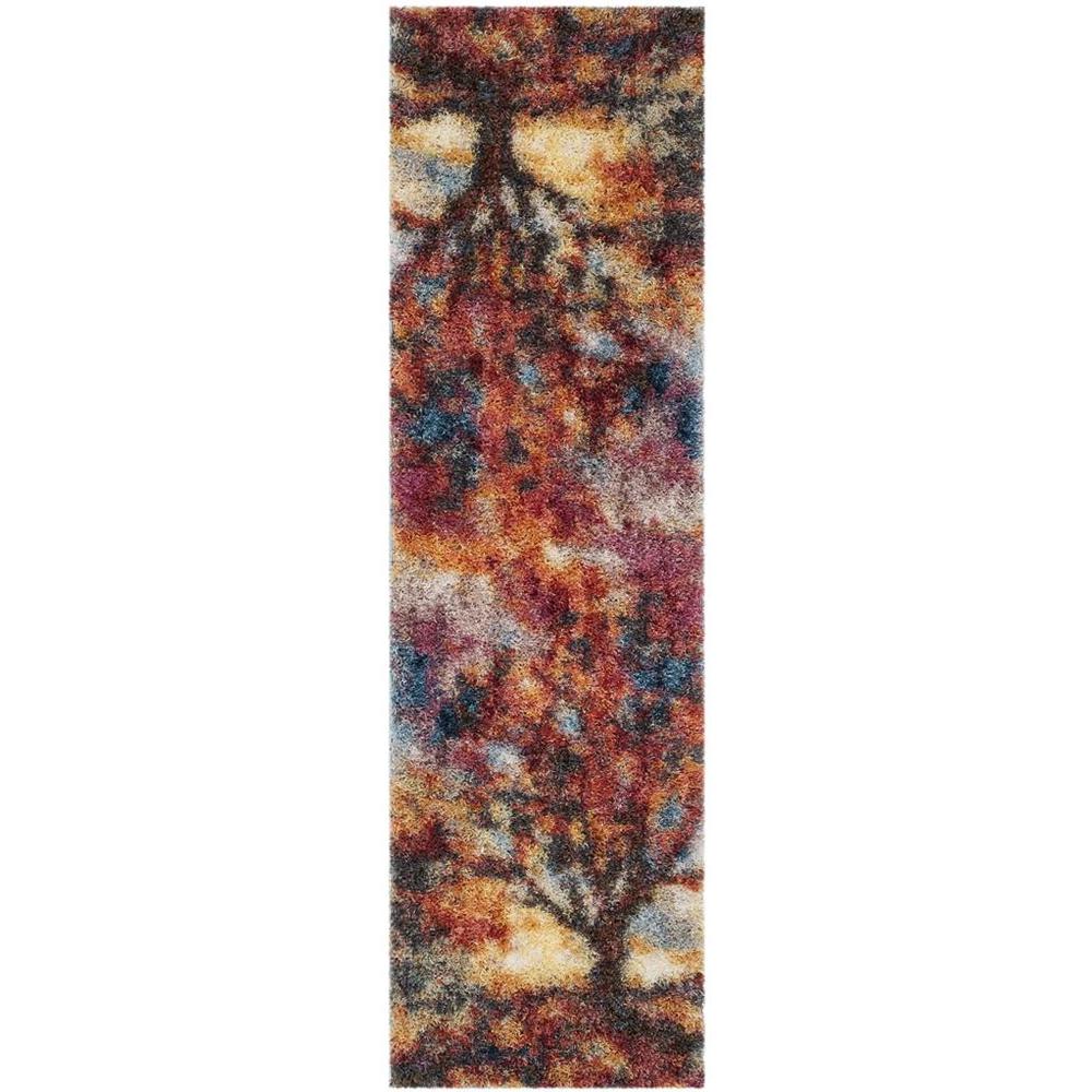 GYPSY, RUST / BLUE, 2'-3" X 8', Area Rug, GYP522C-28