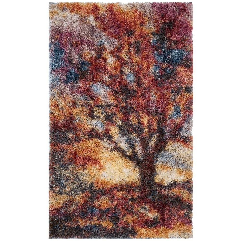 GYPSY, RUST / BLUE, 3' X 5', Area Rug, GYP522C-3