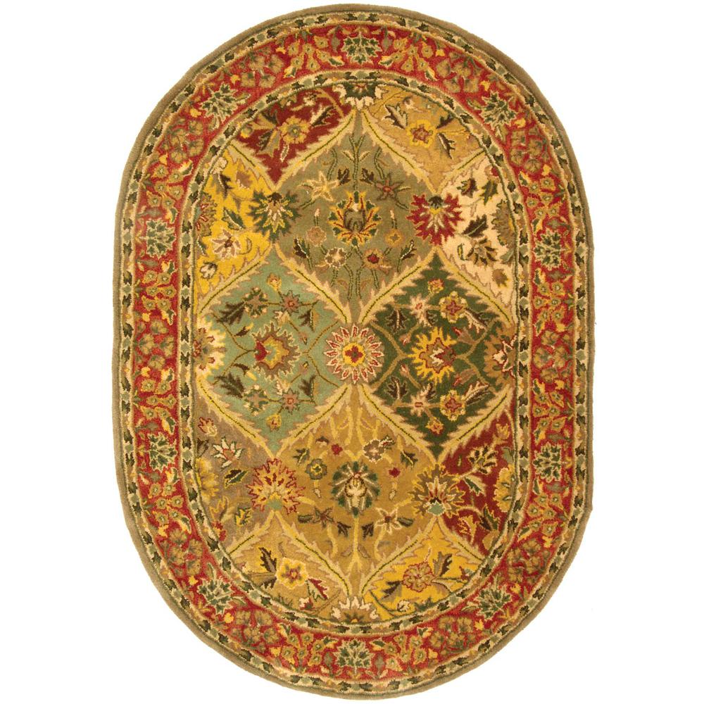 HERITAGE, MULTI, 4'-6" X 6'-6" Oval, Area Rug, HG111A-5OV