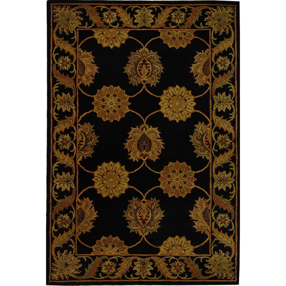 HERITAGE, BLACK, 6'-0" X 9'-0", Area Rug, HG314A-6