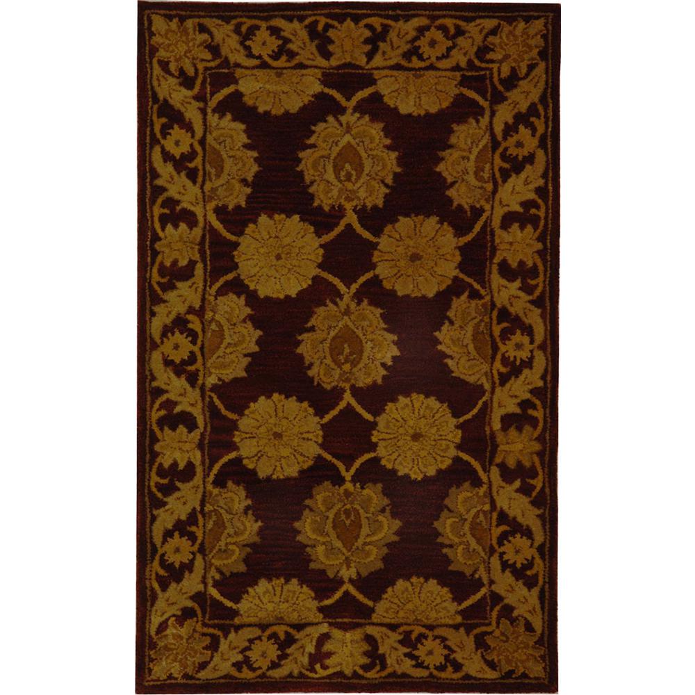 HERITAGE, MAROON, 3' X 5', Area Rug
