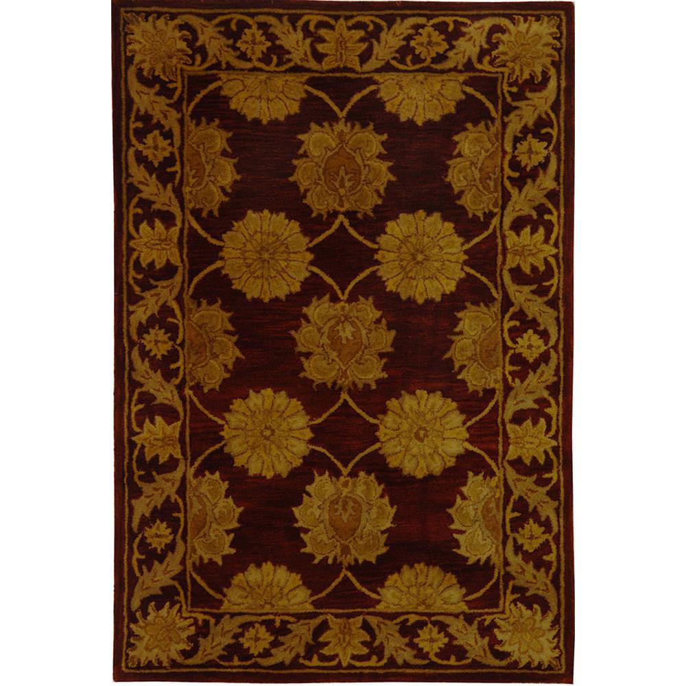 HERITAGE, MAROON, 4' X 6', Area Rug