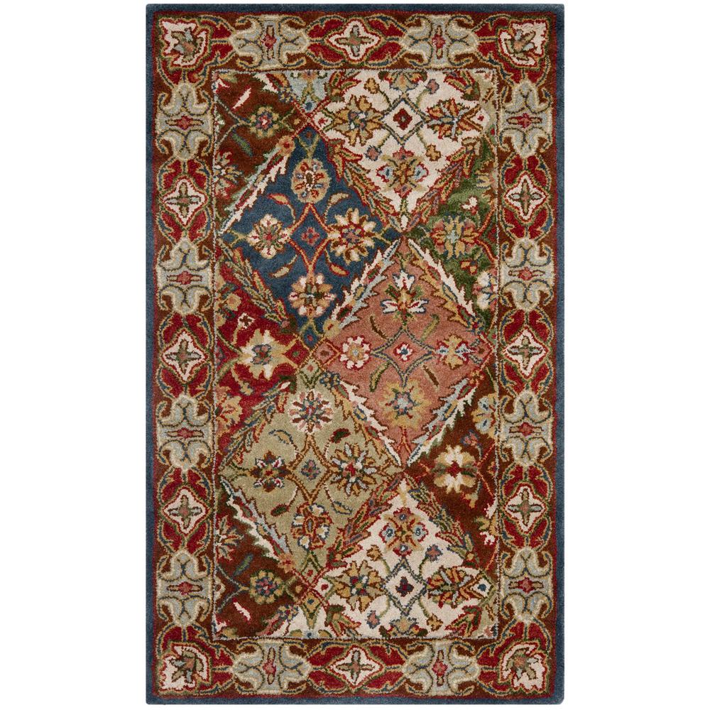 HERITAGE, GREEN / RED, 3' X 5', Area Rug