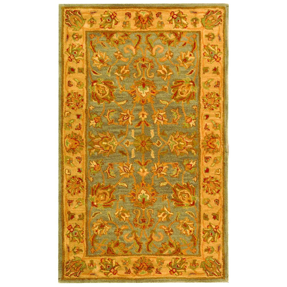 HERITAGE, BLUE / BEIGE, 3' X 5', Area Rug