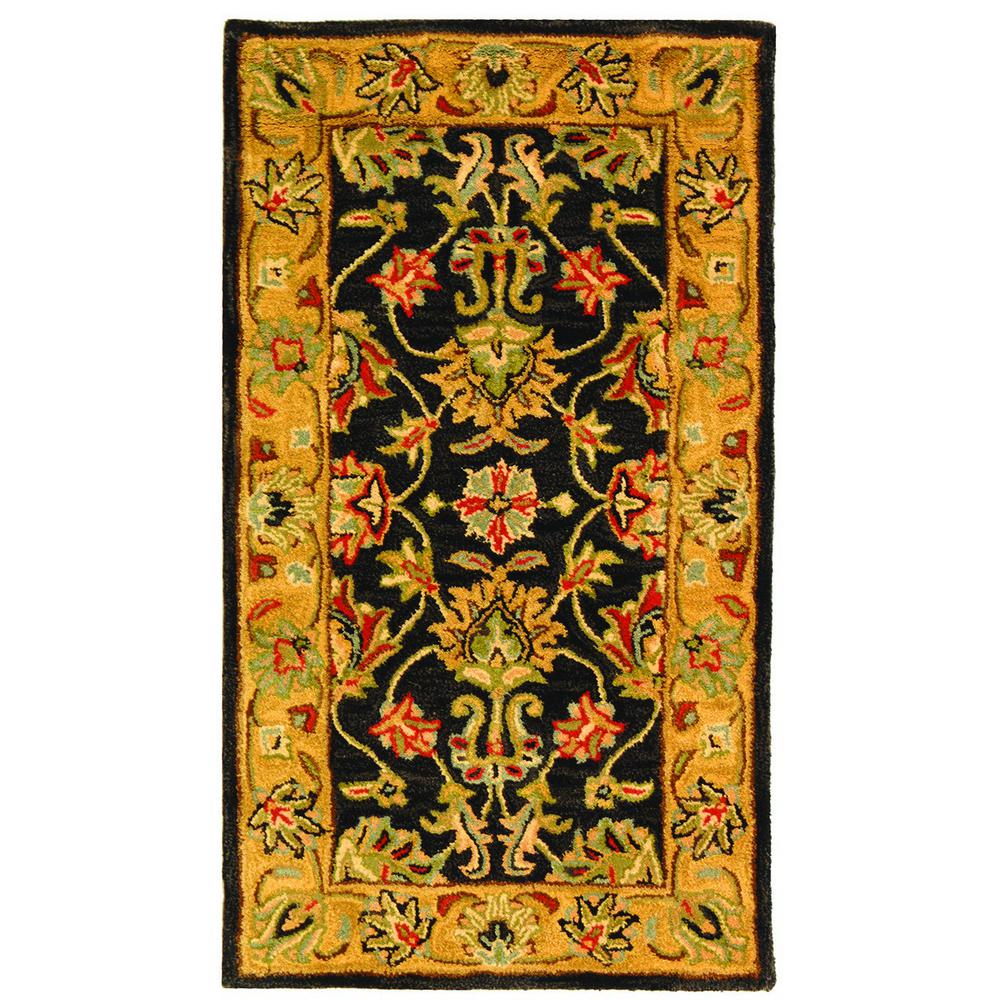 HERITAGE, CHARCOAL / GOLD, 2'-3" X 4', Area Rug