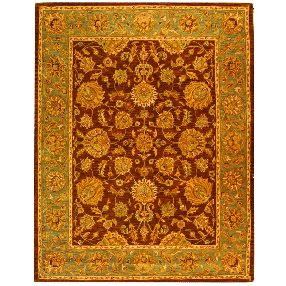 HERITAGE, BROWN / BLUE, 7'-6" X 9'-6", Area Rug, HG343J-8