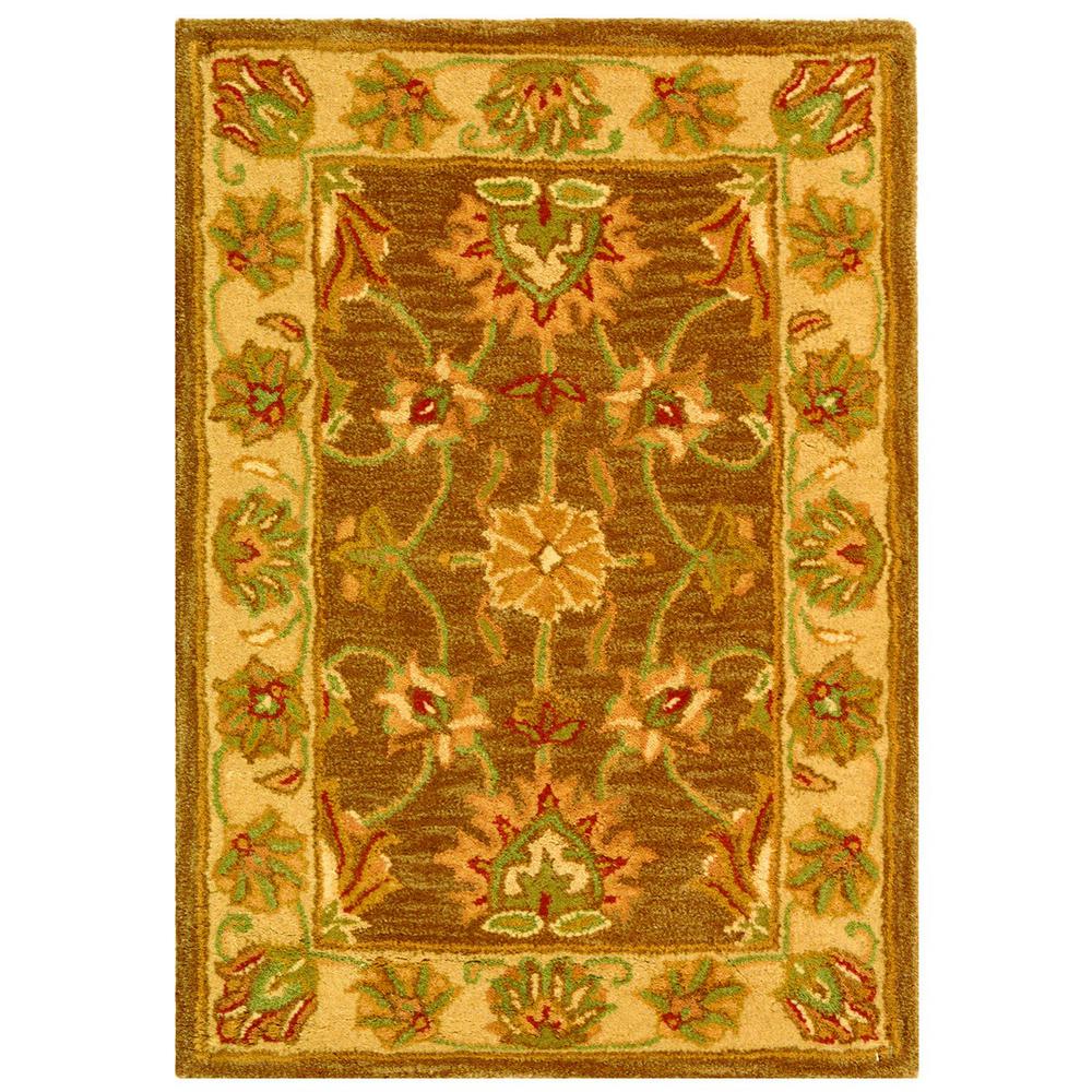 HERITAGE, BROWN / IVORY, 2' X 3', Area Rug
